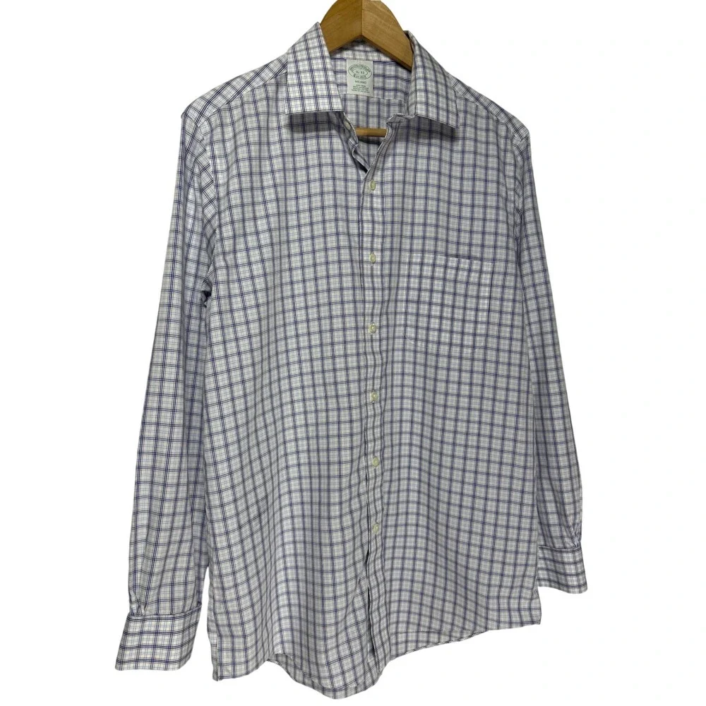 Brooks Brothers Milano Non-Iron 100% American Supima Cotton Dress Shirt Sz 16-33